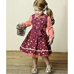 Matilda Jane Magenta Gold Nicoletta Sleeveless A-line Dress Size 8